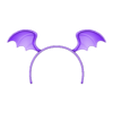 BatWingHeadband.obj Bat Wing Headband