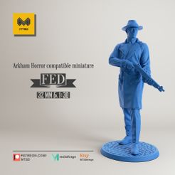 Fed.jpg Fichier 3D Compatibilité entre la Fed et Arkham Horror・Modèle à télécharger et à imprimer en 3D