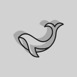 Whale-I.jpg Fichier STL Décoration de baleines I - Art 2D・Modèle à télécharger et à imprimer en 3D