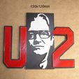 u2-grupo-musica-rock-vintage-culto-coleccion-vinilo.jpg U2, logo, poster, sign, signboard, rock music group with silhouette of Bono
