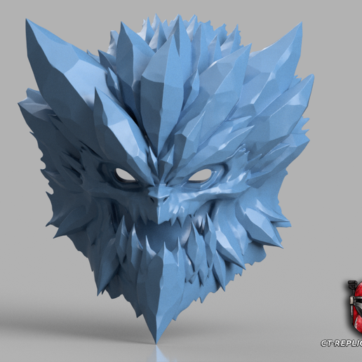 Glacial Malphite Head - League Of Legends Cosplay 1:1 Replica