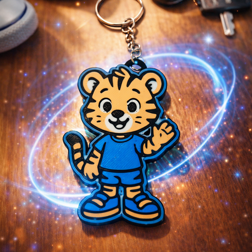 cute tiger keychain