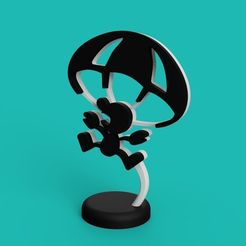 1f81cd4eafb8a3fdb26f7ac622ac4e3e_display_large.jpg Free STL file Mr. Game & Watch - Parachute・Template to download and 3D print