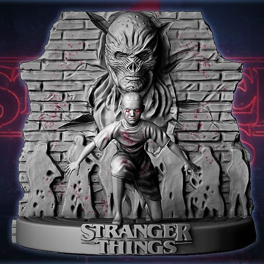 Stranger Things Eleven & Vecna 3D model