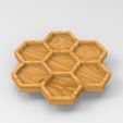 untitled.30.jpg Honeycomb Serving Tray, Cnc Cut 3D Model File For CNC Router Engraver, Plate Carving Machine, Relief, serving tray Artcam, Aspire, VCarve, Cutt3D