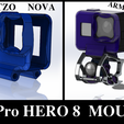 2nd_Press.png Armattan Rooster, Chameleon Ti, Marmotte, SKITZO Nova, GoPro Hero 8 FPV Mount (TPU)