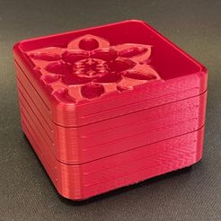 IMG_4279.jpg Бесплатный STL файл Stacking Boxes with Flower on Lid・Шаблон для 3D-печати для загрузки