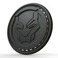 7.jpg Black panther logo 3D model