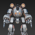 Mecha-Sentinel-3-Frontal-Textura.png Aegis-03 Warden - STL Defence Guardian Mecha (Научно-фантастическая миниатюра / 70 мм печатный робот)