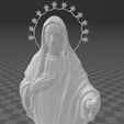 fot-3.png VIRGIN MARY STL WITH CUTS AND CROWN + BASE