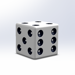 Dès blanc et noir.PNG Archivo STL gratis Del juego con 6 caras・Plan de impresión en 3D para descargar