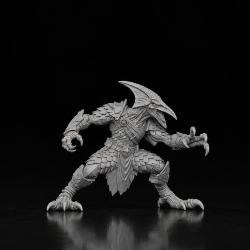 Cliff Stalker: Grounded Pterosaur Kin (Fantasy Tabletop Edition)
