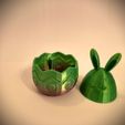 easter-egg-bunny-open-bag-v2-2.jpg Easter Bunny Surprise Egg, Open box adn decor, no support, one go, Ready to Print, 3D STL, 3MF File Digital Download 2 projetcs
