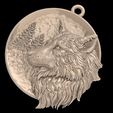 2.jpg Wolf pendant medallion jewelry 3D print model