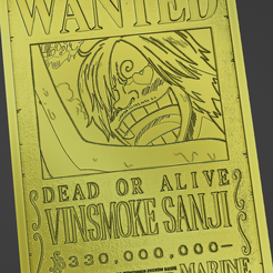 STL file black beard/marshall d. teach wanted poster - one piece 💬・3D  printable model to download・Cults