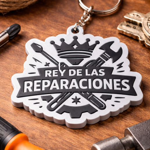 King of Repairs - Father's Day Key Ring STL | Original Gift