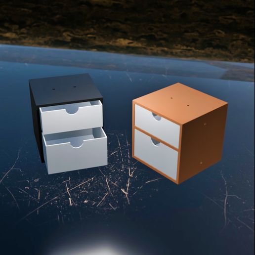 049M Tamiya Glue Drawer Unit - 3D model önizlemesi