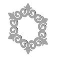 onlay20-05.JPG Hexagonal floral decoration element relief 3D print model
