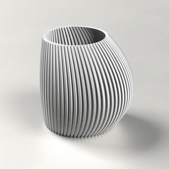 prenant-vase-spiral-white.png STL file pregnant vase・Template to download and 3D print