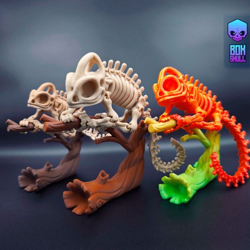 img_Chemeleon_004.jpg SKELETON CHAMELEON - ARTICULATED - PRINT-IN-PLACE - FLEXI