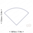 1-4_of_pie~5in-cm-inch-top.png Slice (1∕4) of Pie Cookie Cutter 5in / 12.7cm