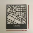 FLORENCE.jpg Florence map wall decor 3d and laser cut