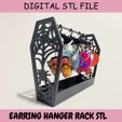 hallowen-hanger-rack-stl-6.jpg Expositor de brincos de Halloween e suporte de brincos de teia de aranha - Ficheiro STL digital para impressão 3D
