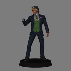 01.jpg Loki President With one hand low poly 3d print