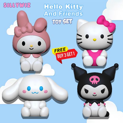 🎁 Special Offer: Buy 3 Models, Get 1 FREE! - Hello Kitty and