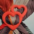 20200128_200107.jpg Fichier STL Boucle de foulard 2 Coeurs St Valentin・Modèle pour imprimante 3D à télécharger, Daoulagad