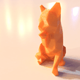 03.png STL file Low poly sitting cat・3D print design to download