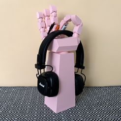 3.jpg 3D-Datei Hand-Kopfhörerständer・3D-Druck-Idee zum Herunterladen