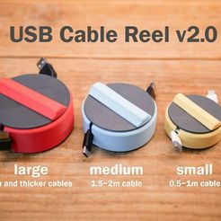 232dc57e-7342-42db-b4b3-04417bfad6f3.jpg Free STL file USB Cable Reel v2.0・Model to download and 3D print