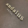 IMG_7616.jpg ANDALUS Font lowercase 3D letters STL file