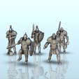 38.png Set of 5 medieval soldiers (+ pre-supported version) (15) - Darkness Chaos Medieval Age of Sigmar Fantasy Warhammer