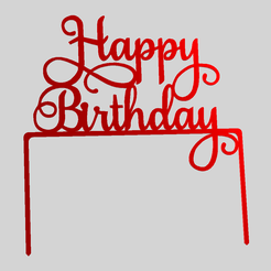 Happy-Birthday-7.5-Inch-Wide-v1.png STL file Happy Birthday Cake Topper Wide・3D printing template to download, dkn2610