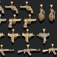 546786546745.jpg Gun pendants pack 3D print model