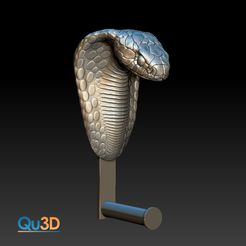 STL-00069-Toilettenpapier_Halter-für-Königskobra3.jpg STL file Toilet paper holder with cobra head・3D printing template to download