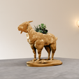 goat-statue-planter-1.png Indian goat planter pot flower vase stl 3d print file