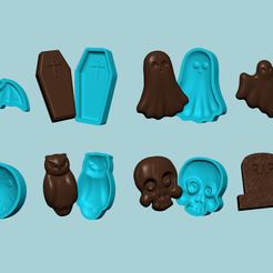 coll1.png Fichier STL 08 Halloween Moldings Collection - Moule en silicone pour le chocolat・Design pour imprimante 3D à télécharger