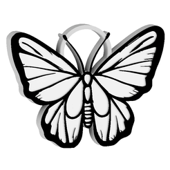 cute-butterfly-2.png Archivo STL Llavero Mariposa・Objeto para impresora 3D para descargar