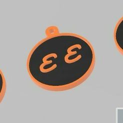ee.jpg ANFÄNGLICHER SCHLÜSSELANHÄNGER 2 BUCHSTABEN E.E