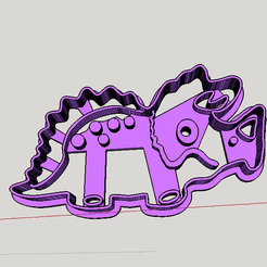 tricer.png STL file Triceratops dino cutter・Design to download and 3D print