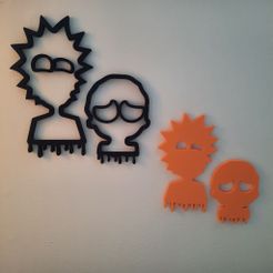 hollow-full.jpg STL-Datei Rick and Morty Wallart・3D-druckbare Vorlage zum herunterladen