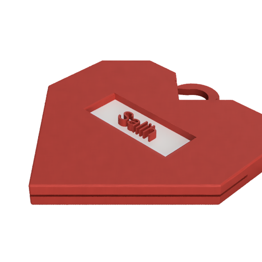 Personalized Heart Bookmark - 3D Printable Clip-on Gift