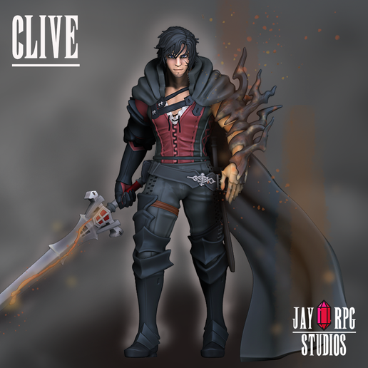 ☁️ Clive Rosfield - FFXVI Final Fantasy 16 [PRE-SUPPORTED]・ STL