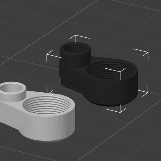 Offset cap for RC suspension M13x0.7