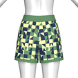 Girls-Geometric-Abstract-Printed-Shorts_8.png Girls Geometric Abstract Printed Shorts | Marvelous / Clo3d / obj / fbx