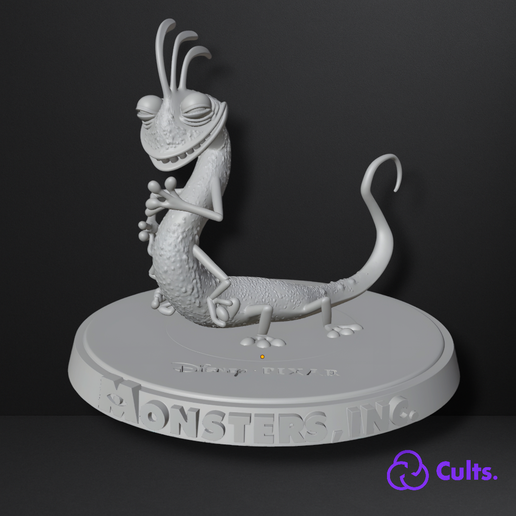 🦎 Randall Boggs Fan Art | Monsters, Inc. Villain Figure for 3D Printing | 118 mm 👀💥 3D model