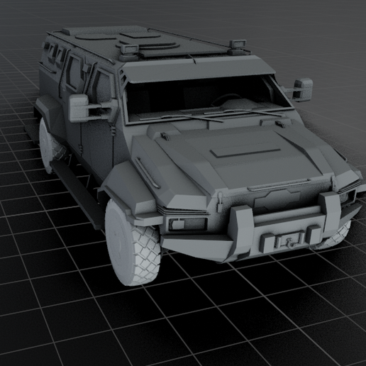 KrAZ-Spartan Self-Driving KRAZ 2014 2015 2016 armoured car 3D PRINT MODEL